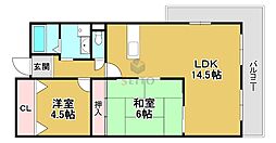 ジュエル曽根1 2LDKの間取図画像