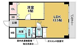 こうやハイツ 1LDKの間取図画像