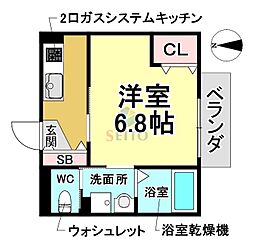 DMCOURT 1Kの間取図画像
