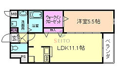 フレシール 1LDKの間取図画像