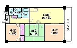 グローバルハイツ豊中 3LDKの間取図画像