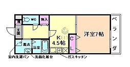 メゾンセルクル 1Kの間取図画像