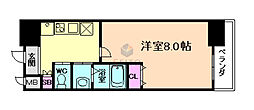 CloverGlanz曽根 1Kの間取図画像