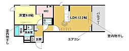 D-residence服部寿町 1LDKの間取図画像