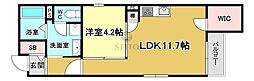 ソレイユ元町 1LDKの間取図画像