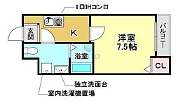 かねまつ庄内ビル 1Kの間取図画像
