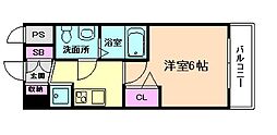 EXE大阪NORTHGATE 1Kの間取図画像
