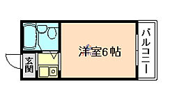 ルネッサンス西梅田 1Kの間取図画像