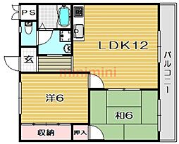 リィブチャシャトウ 2LDKの間取図画像