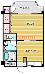 総持寺グリーンハイツ 1LDKの間取図画像