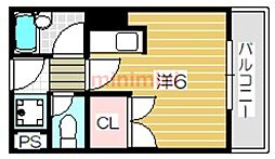 永代町壱番館クラタ 1Kの間取図画像