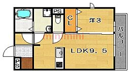 ローザンオークス沢良宜 1LDKの間取図画像