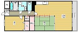 サンコーポ高槻ことぶき 2LDKの間取図画像