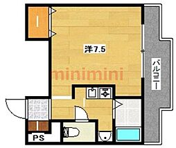 センチュリーOS 1Kの間取図画像