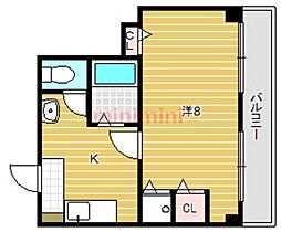 イーズ南春日丘 1Kの間取図画像