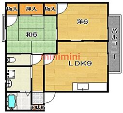 スウィートオクトパス 2LDKの間取図画像