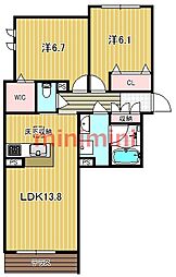 間取図画像 2LDK