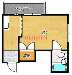 緑町ハイツ 1Kの間取図画像