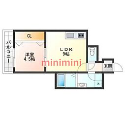 Healing Grace 1LDKの間取図画像