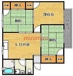 カーサ・エクレール2 3LDKの間取図画像