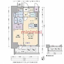 エステムコート新大阪XVIIベイス 1DKの間取図画像