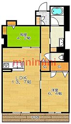 シャーメゾンリーゾス 2LDKの間取図画像