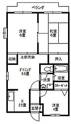 ステラ大倉山 3DKの間取図画像