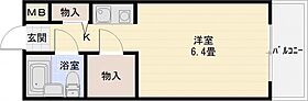 スカイキャンパス旭ヶ丘 412号室 ｜ 大阪府柏原市旭ケ丘４丁目1-10（賃貸マンション1R・4階・17.00㎡） その2