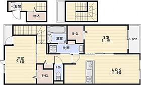 アンジュニシオ  ｜ 大阪府柏原市法善寺４丁目（賃貸アパート2LDK・3階・71.07㎡） その2