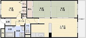 ビオトープ旭ヶ丘  ｜ 大阪府八尾市旭ケ丘１丁目27-1（賃貸マンション3LDK・2階・65.18㎡） その2