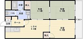 サンハイツ旭ヶ丘  ｜ 大阪府柏原市旭ケ丘３丁目（賃貸マンション3LDK・2階・65.00㎡） その2