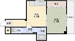 マンション和泉本館 1DKの間取図画像