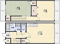 ロイヤル陽光園 3DKの間取図画像