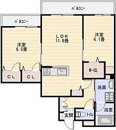 シャーメゾン　ジーコ―ト　ホウゼンジ 3階/-