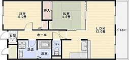 イングランドアヴェニュー1番館 2LDKの間取図画像