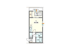 藤井寺市林4丁目アパート 1LDKの間取図画像