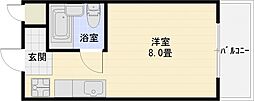 ホープ大晃北棟 ワンルームの間取図画像