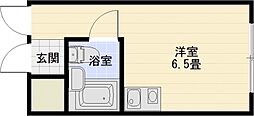 プレアール恩智2 1Kの間取図画像