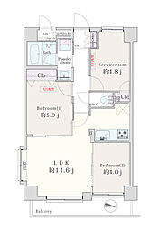 間取図画像 2SLDK