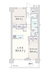 エクセレントシティ馬込ヒルズ 1SLDKの間取図画像