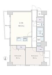 サカイリグリーンパーク北千住第7 2LDKの間取図画像