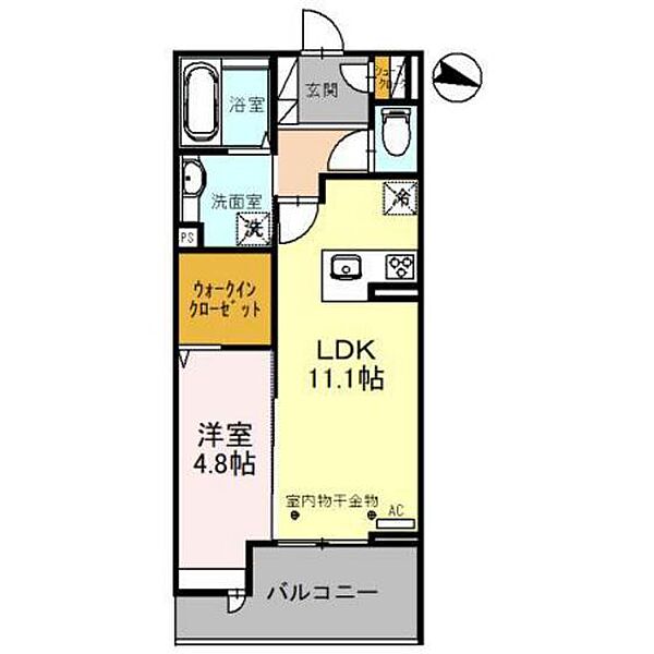 D-レジデンス椿 303｜富山県小矢部市石動町(賃貸アパート1LDK・3階・43.05㎡)の写真 その2