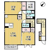 D-room小矢部 B棟 201 ｜ 富山県小矢部市和沢（賃貸アパート2LDK・2階・64.45㎡） その2