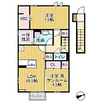 シエル ディユ 206 ｜ 富山県砺波市杉木（賃貸アパート2LDK・2階・64.51㎡） その2