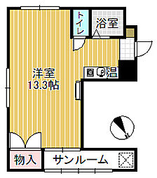 ラポール西湖 ワンルームの間取図画像