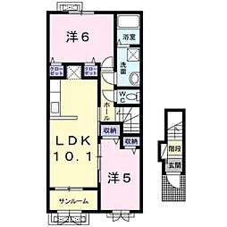 スマイル 2LDKの間取図画像