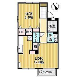 メゾンシエン 1LDKの間取図画像
