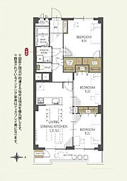 京成サンコーポ勝田台F棟 3LDKの間取図画像