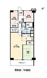 薬園台サニーハイツ 3SLDKの間取図画像