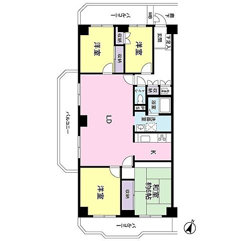 間取り コーポフォーレ 6階/-